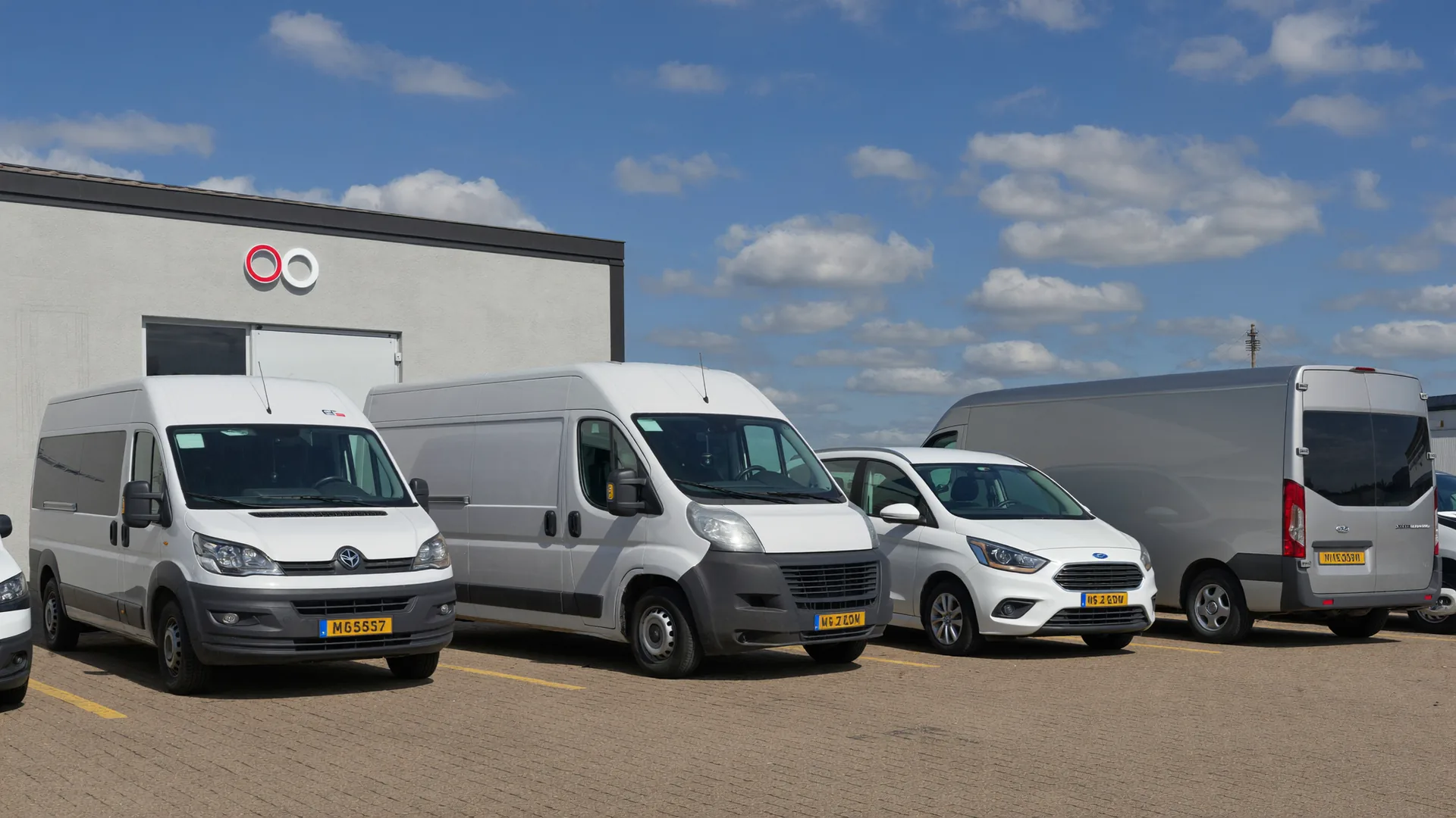 Rij zakelijke leaseauto's voor een bedrijfspand